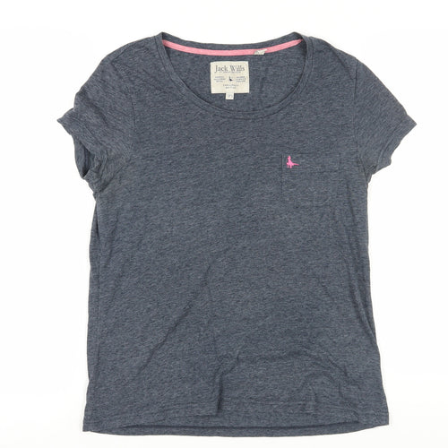 Jack Wills Women's Grey T-Shirt, Size 12, Jersey Style