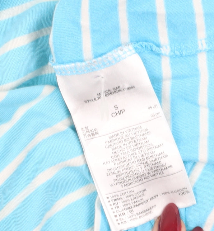 Gap Blue Striped Short Sleeve T-Shirt, Size S