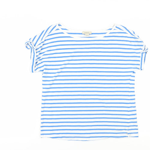 Oasis Women Striped T-Shirt, M, Casual Summer Style