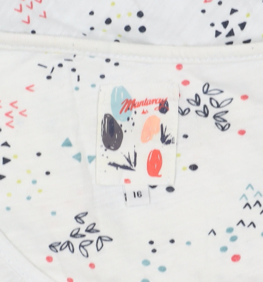 Mantaray Women's Multicoloured Floral T-Shirt Size 16