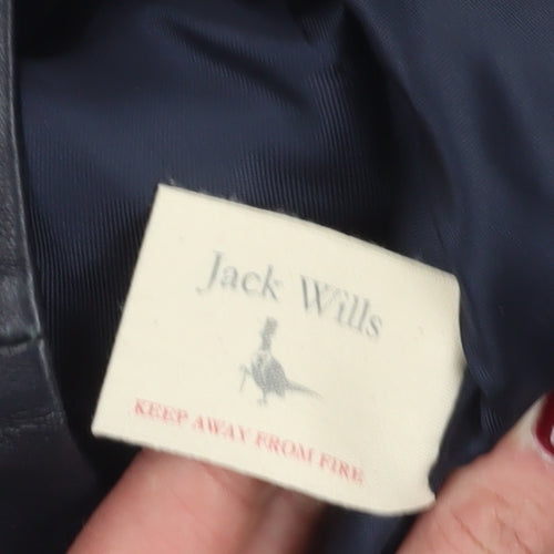 Jack Wills Women's Black Leather Mini Skirt (UK 6)