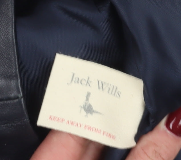 Jack Wills Women's Black Leather Mini Skirt (UK 6)