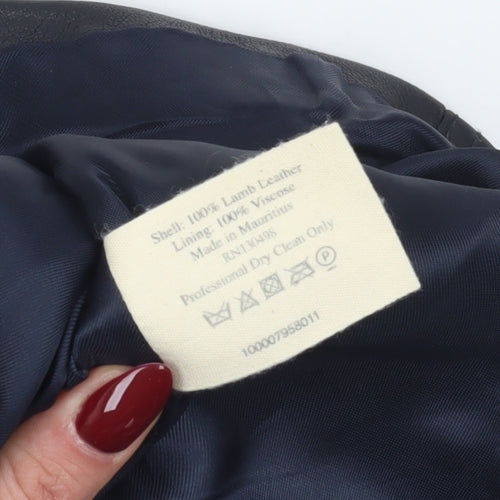 Jack Wills Women's Black Leather Mini Skirt (UK 6)
