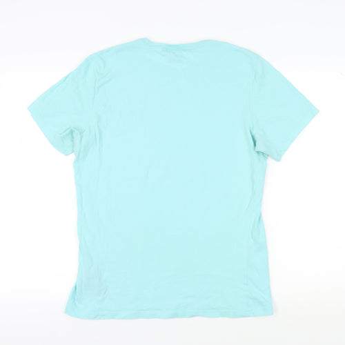 Barbour Men's Blue Crew Neck T-Shirt, Size M