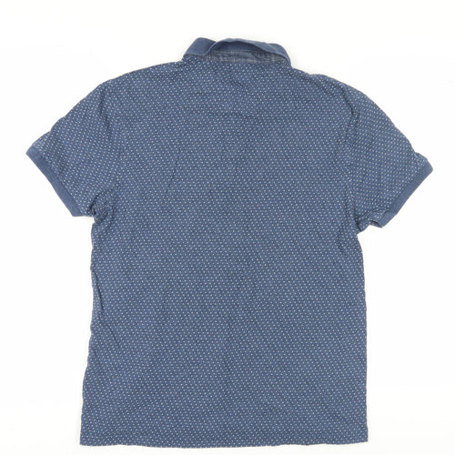 Red Herring Men's Blue Graphic Polo, Size M
