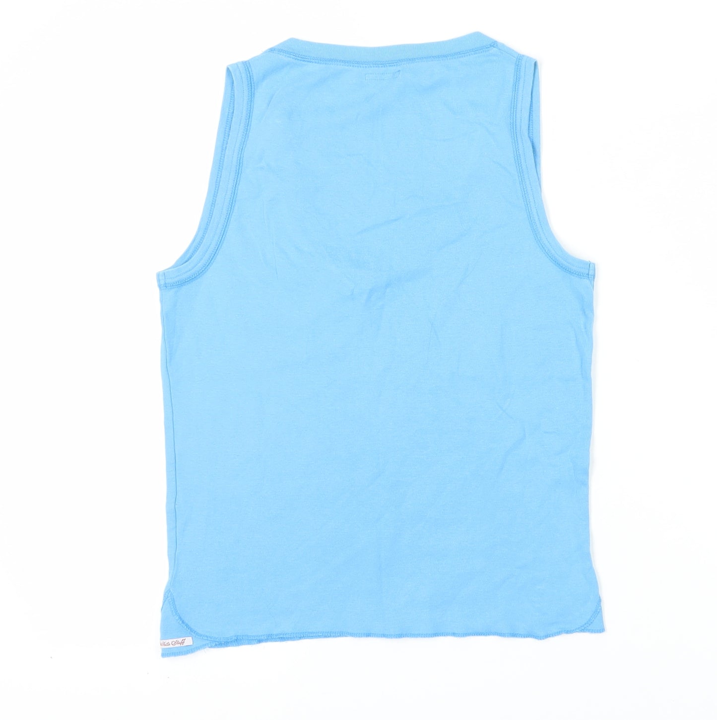 White Stuff Blue Women's V-Neck Tank Top Size 14 Casual