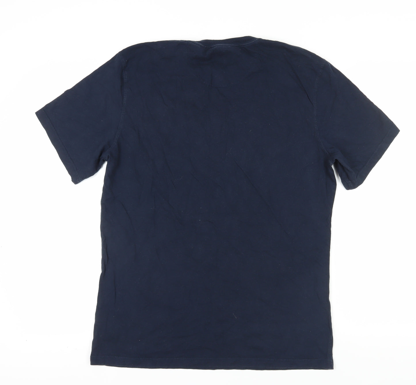 Barbour Men's XL Blue Motorcycle T-Shirt, Logo Accent