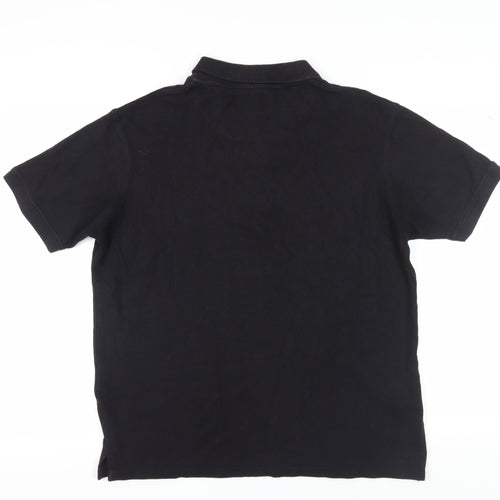 Lyle & Scott Men's Black Polo Shirt, Size L, Short Sleeve