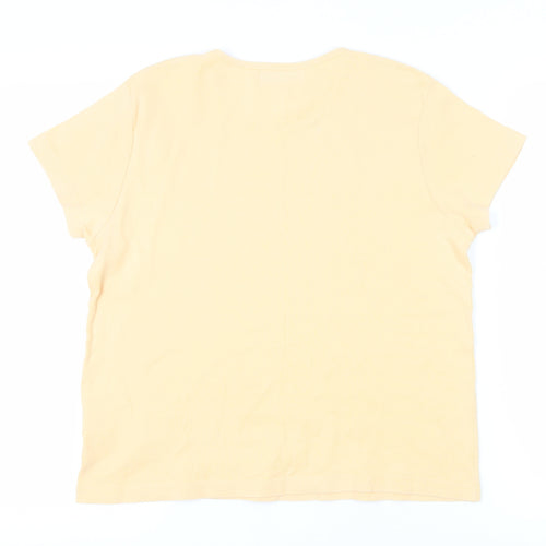EWM Women's Beige T-Shirt, Size 14, Basic Cotton Top