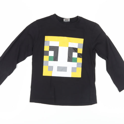 The Pyjama Factory Boys Black Minecraft T-Shirt, 7-8 Years