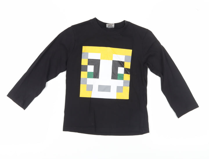 The Pyjama Factory Boys Black Minecraft T-Shirt, 7-8 Years