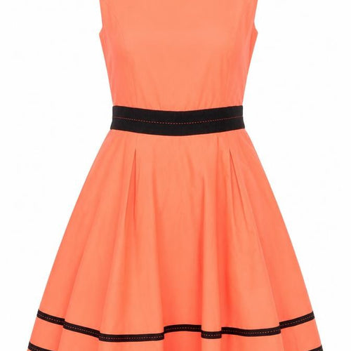 Sand Copenhagen Women's Orange Fit & Flare Dress