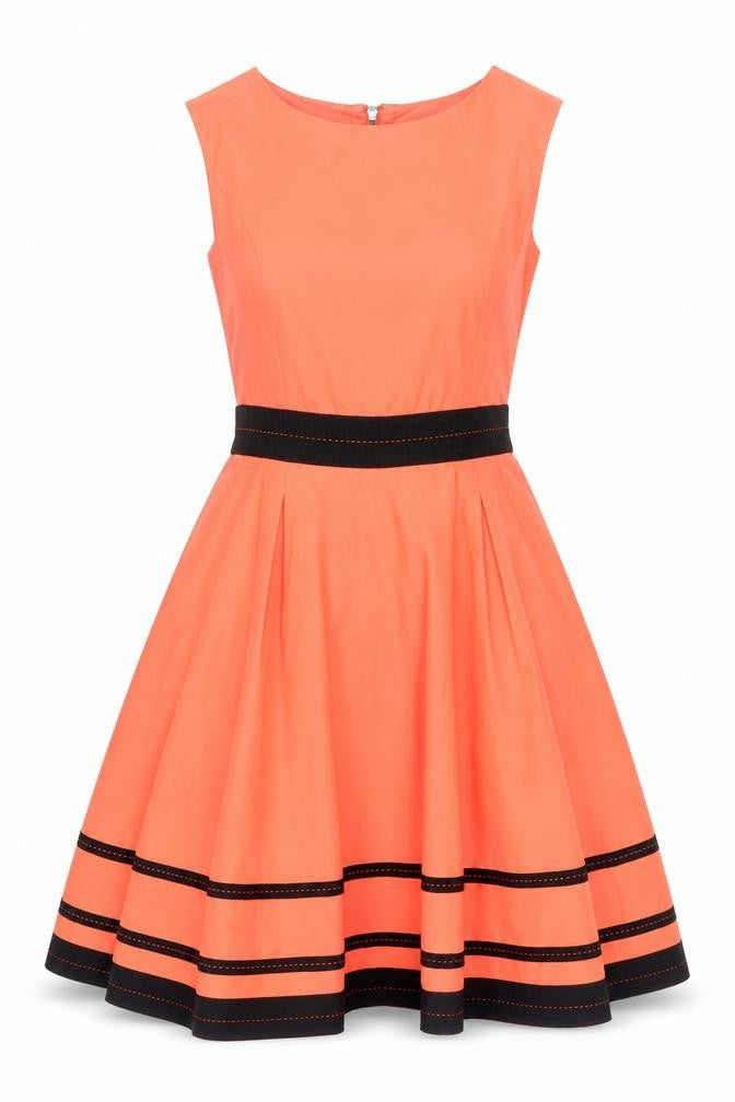 Sand Copenhagen Women's Orange Fit & Flare Dress