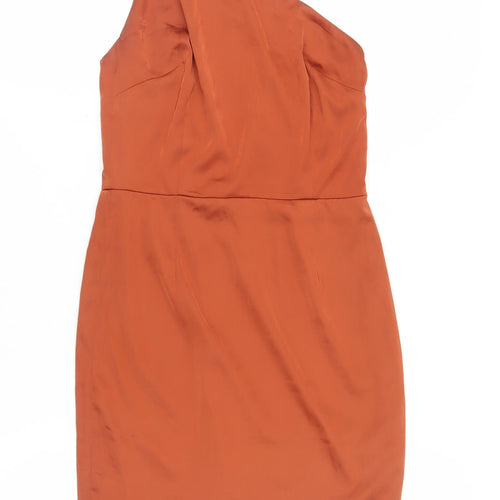 Missguided Women's Orange One Shoulder Bodycon Dress