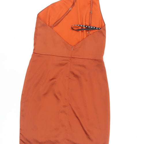 Missguided Women's Orange One Shoulder Bodycon Dress