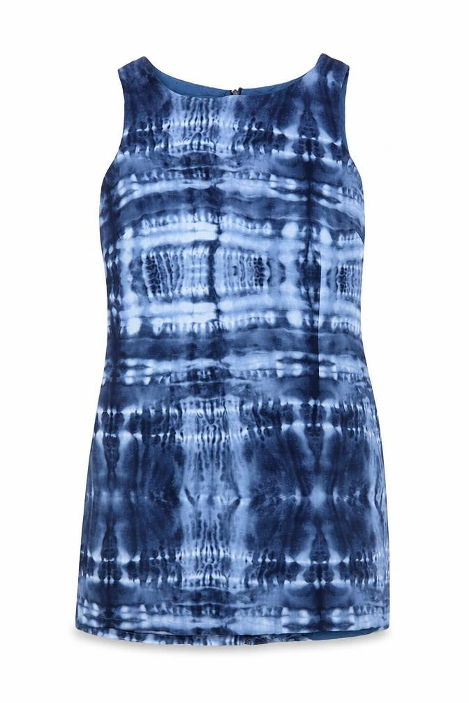 Annabelle London Blue Tie Dye Sleeveless Women's Shift Dress