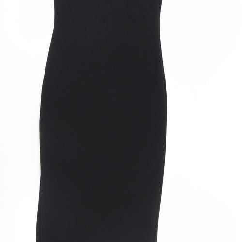 Missguided Women's Black Midi Slip Dress Size 8
