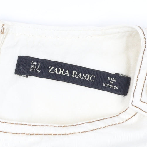 Zara Women Ivory Pinafore Dress S Spring Classic