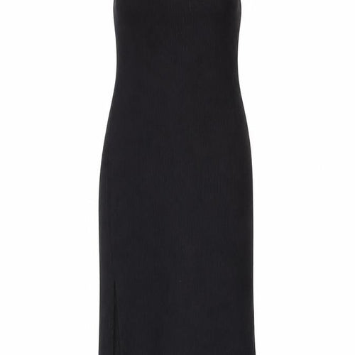 H&M Women's Black Slip Dress M Stretch Knit Casual