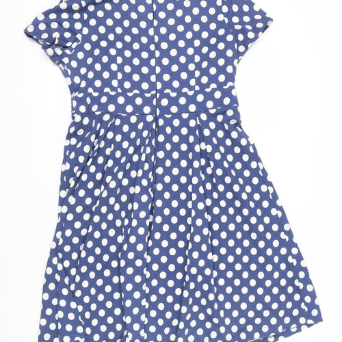 Lindy Bop Women's Blue Polka Dot Fit & Flare Dress - Size 20