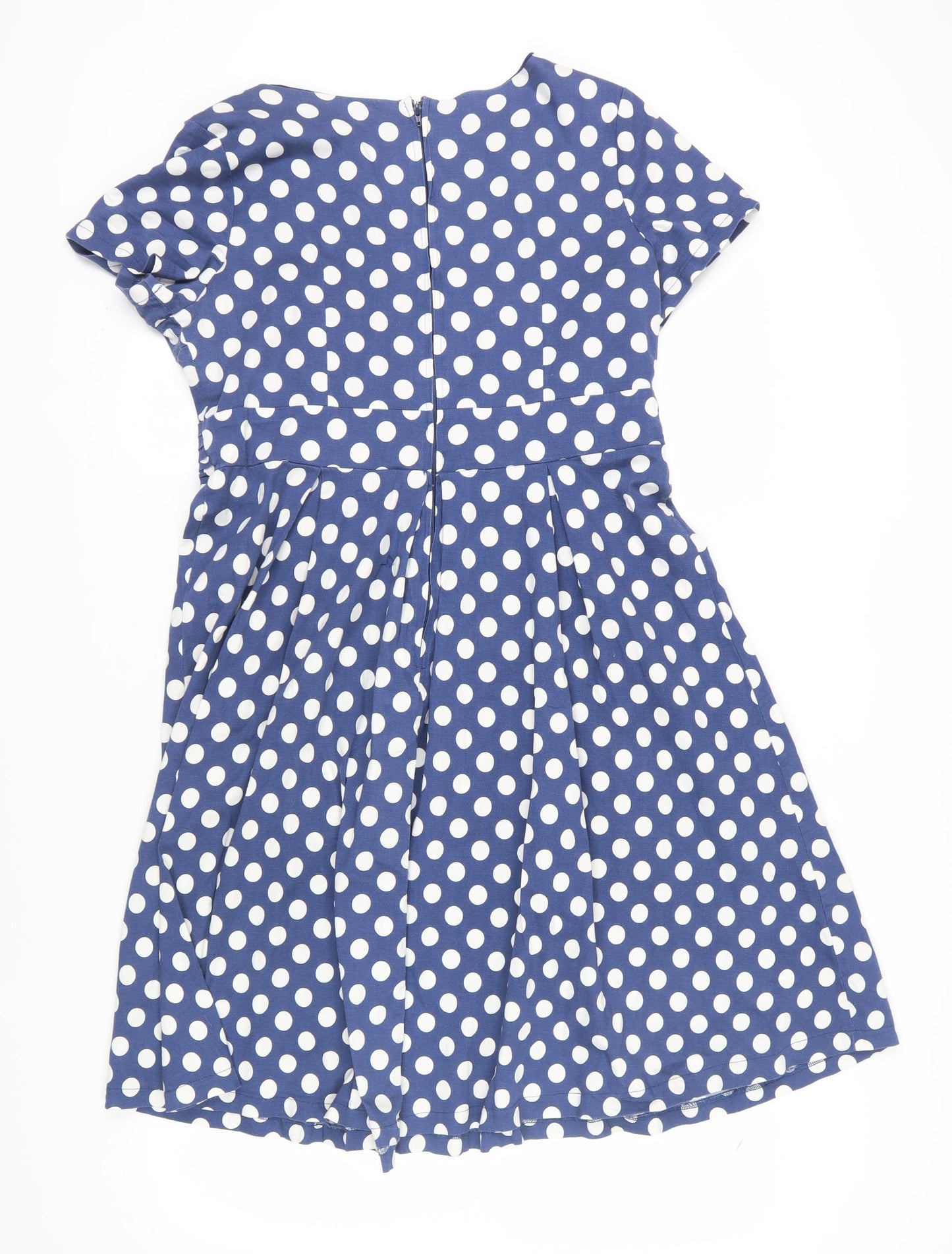 Lindy Bop Women's Blue Polka Dot Fit & Flare Dress - Size 20