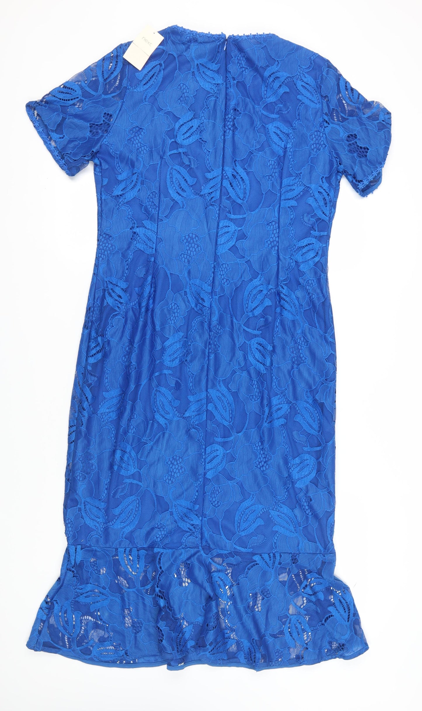 Next Women's Blue Floral Lace Sheath Dress Size 18