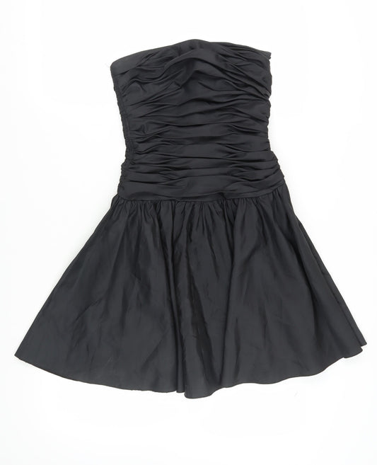 Peekaboo Women's Black A-Line Strapless Dress