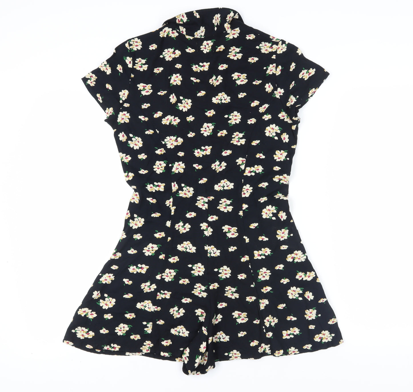 Pins and Needles Black Floral Playsuit S Women