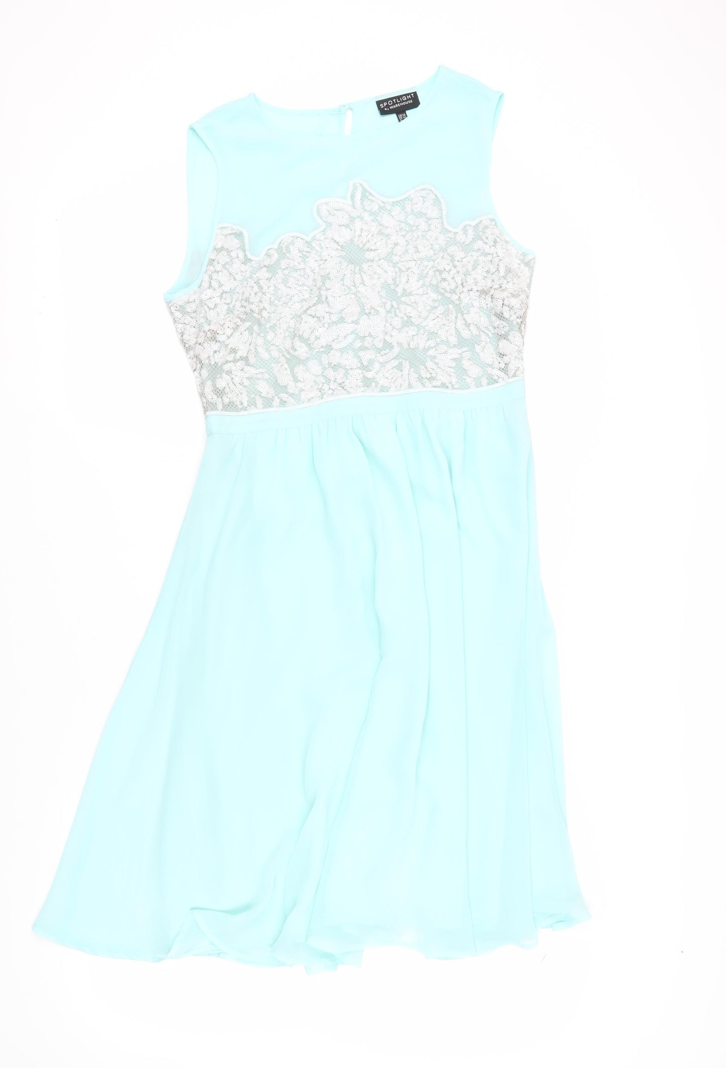 Warehouse Women's Blue A-Line Dress, Size 14, Party