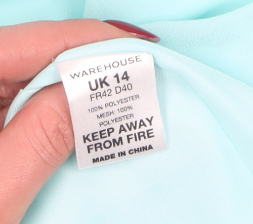 Warehouse Women's Blue A-Line Dress, Size 14, Party