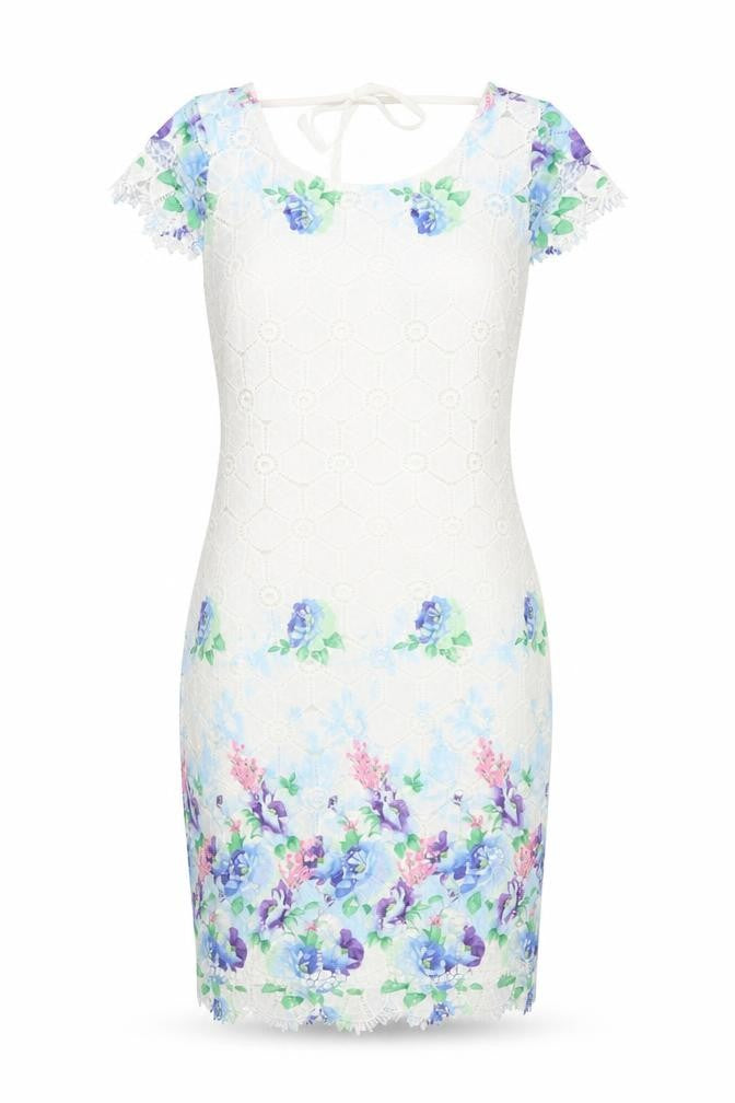 Izabel London Women's Cap Sleeve Floral Dress