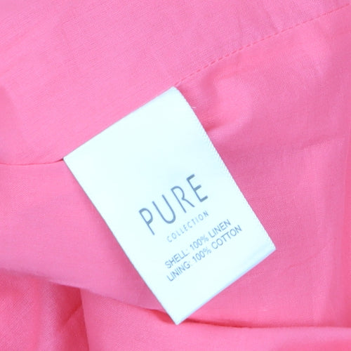Pure Collection Women's Pink Shift Dress Size 16