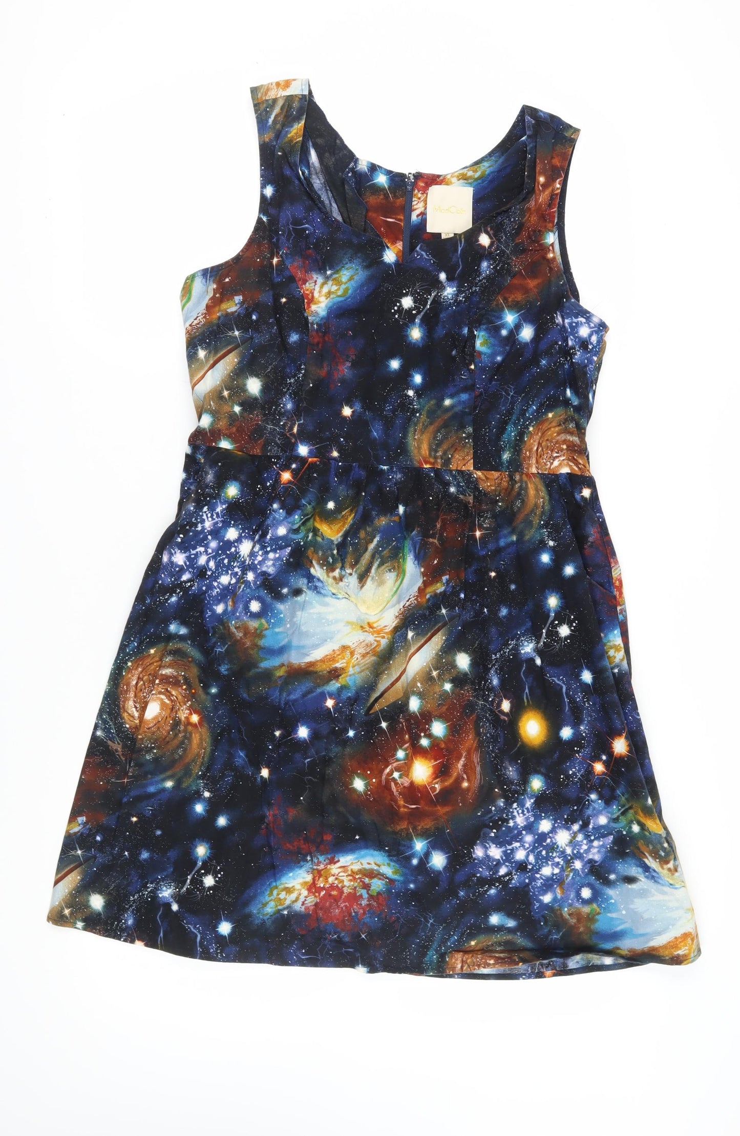 ModCloth Women's Multicoloured Space Cotton Dress XL