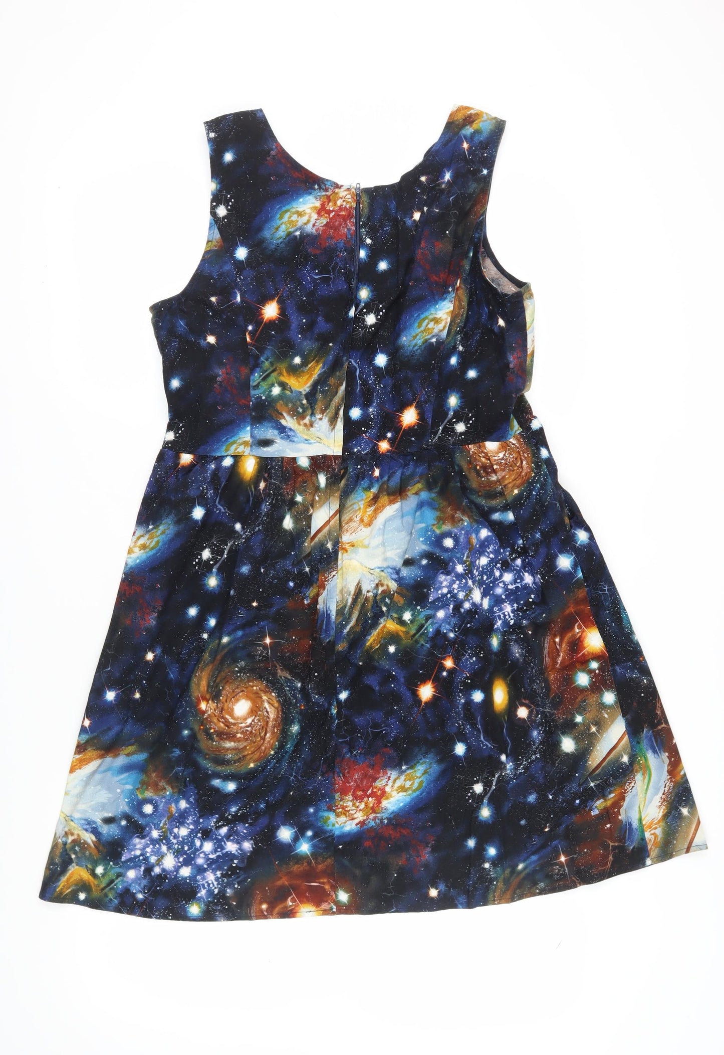 ModCloth Women's Multicoloured Space Cotton Dress XL