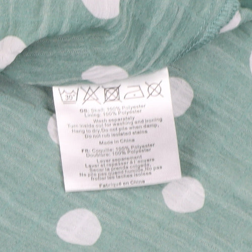 Joanie Women's Green Polka Dot Shirt Dress Size 16