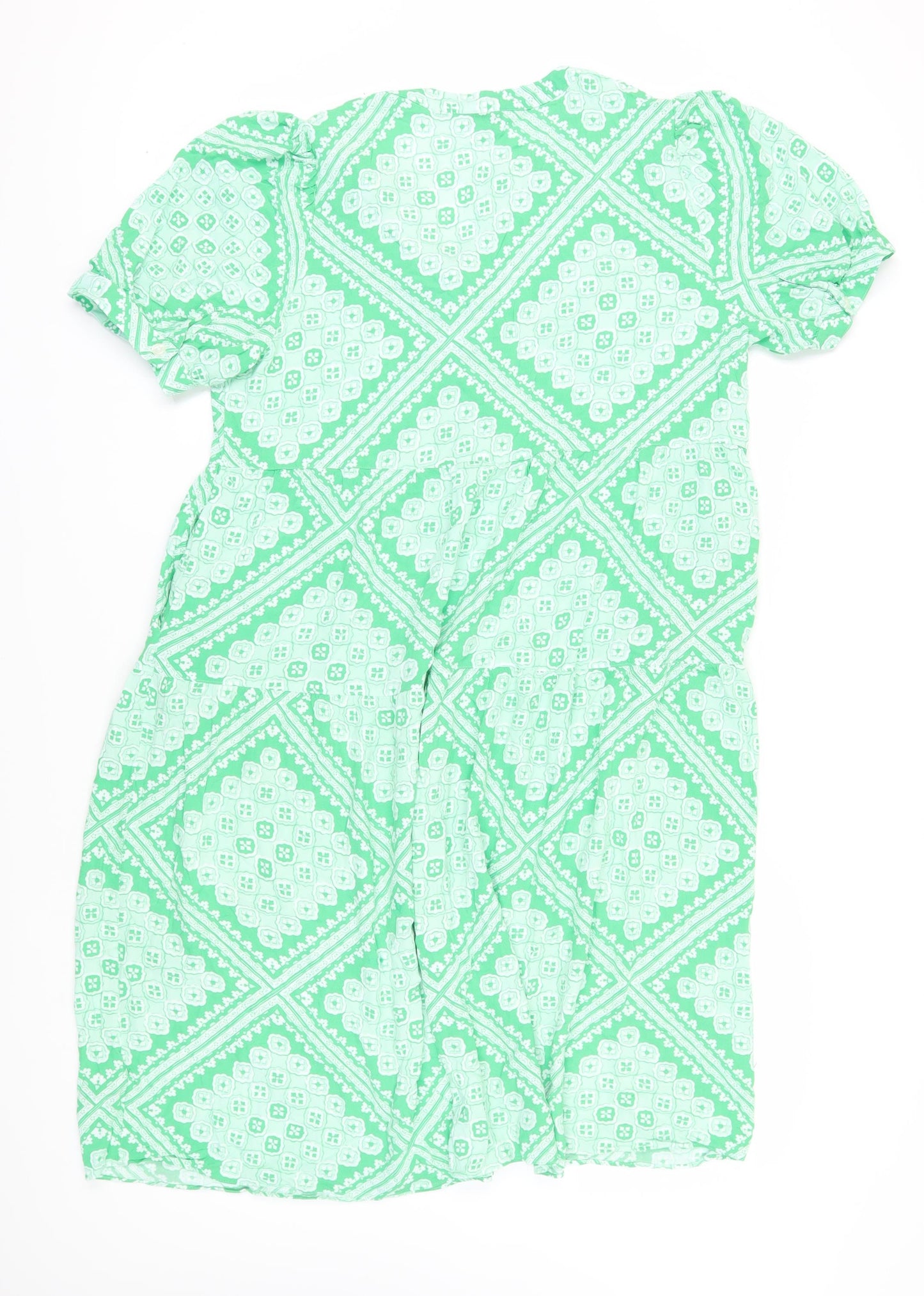 Marks and Spencer Women's Green Geometric Dress