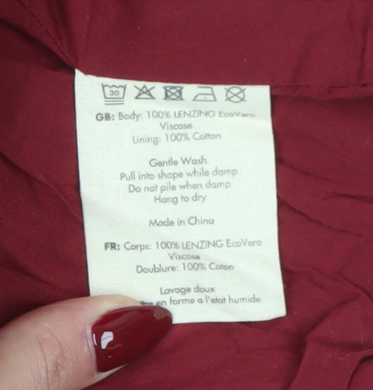 Joanie Women's Red Polka Dot Viscose Dress Size 18