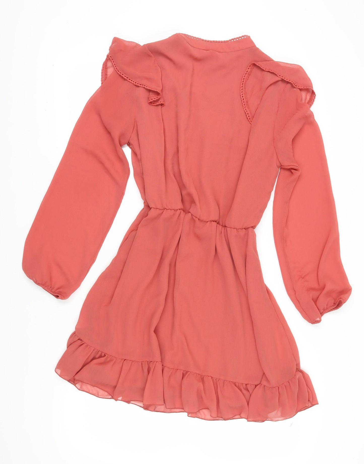 Vila Women's Orange Fit & Flare Dress, Size 12