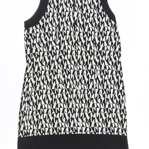 Dorothy Perkins Women Black Geometric Sheath Dress Size 12