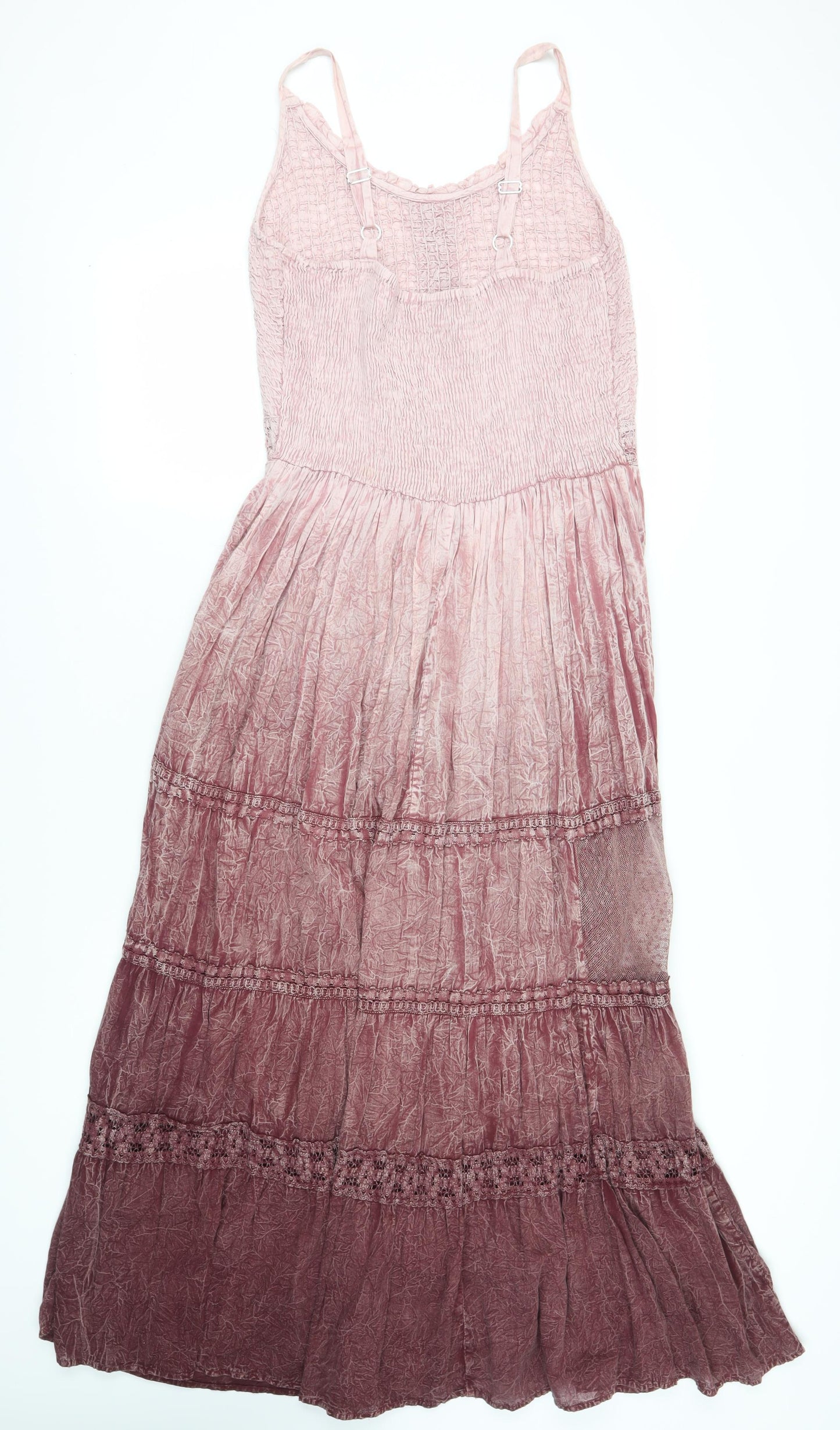 Klass Women's Dusky Pink Cotton Midi Swing Dress