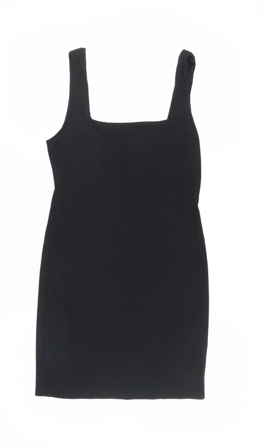 New Look Women's Black Square Neck Dress Size 16