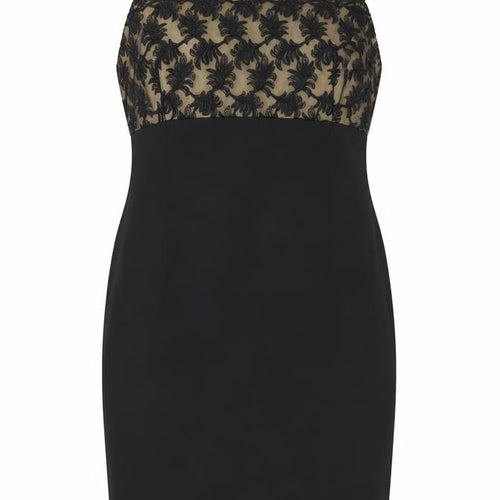 Day Meets Night Women's Black Lace Slip Dress, Size 14