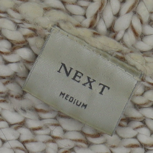 Next Women's Beige Hooded Cardigan - Medium