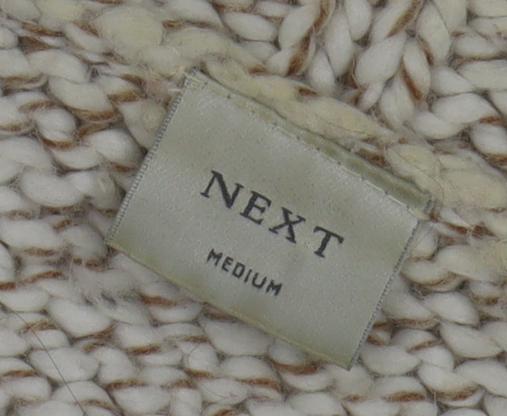Next Women's Beige Hooded Cardigan - Medium