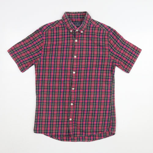 Topman Men's Multicoloured Classic Fit Plaid Shirt - S