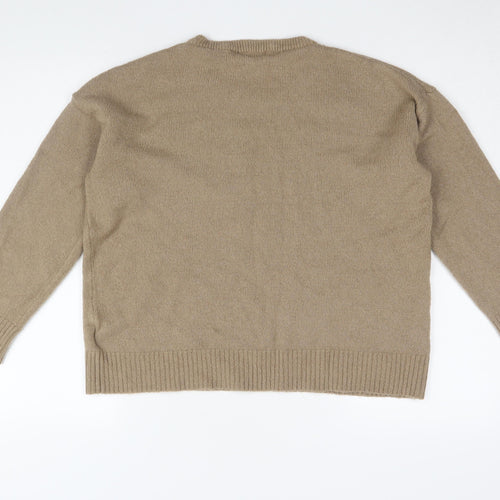 Brave Soul Women's Beige Pullover Jumper, Size L
