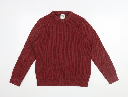 Marks and Spencer Men's Red Pullover Jumper L