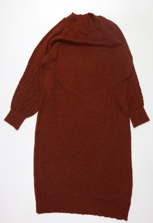 DeFacto Women's Brown Jumper Dress Size L