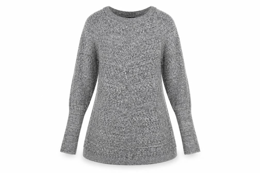Front view of Izabel London Women's Grey jumper, size 10/12