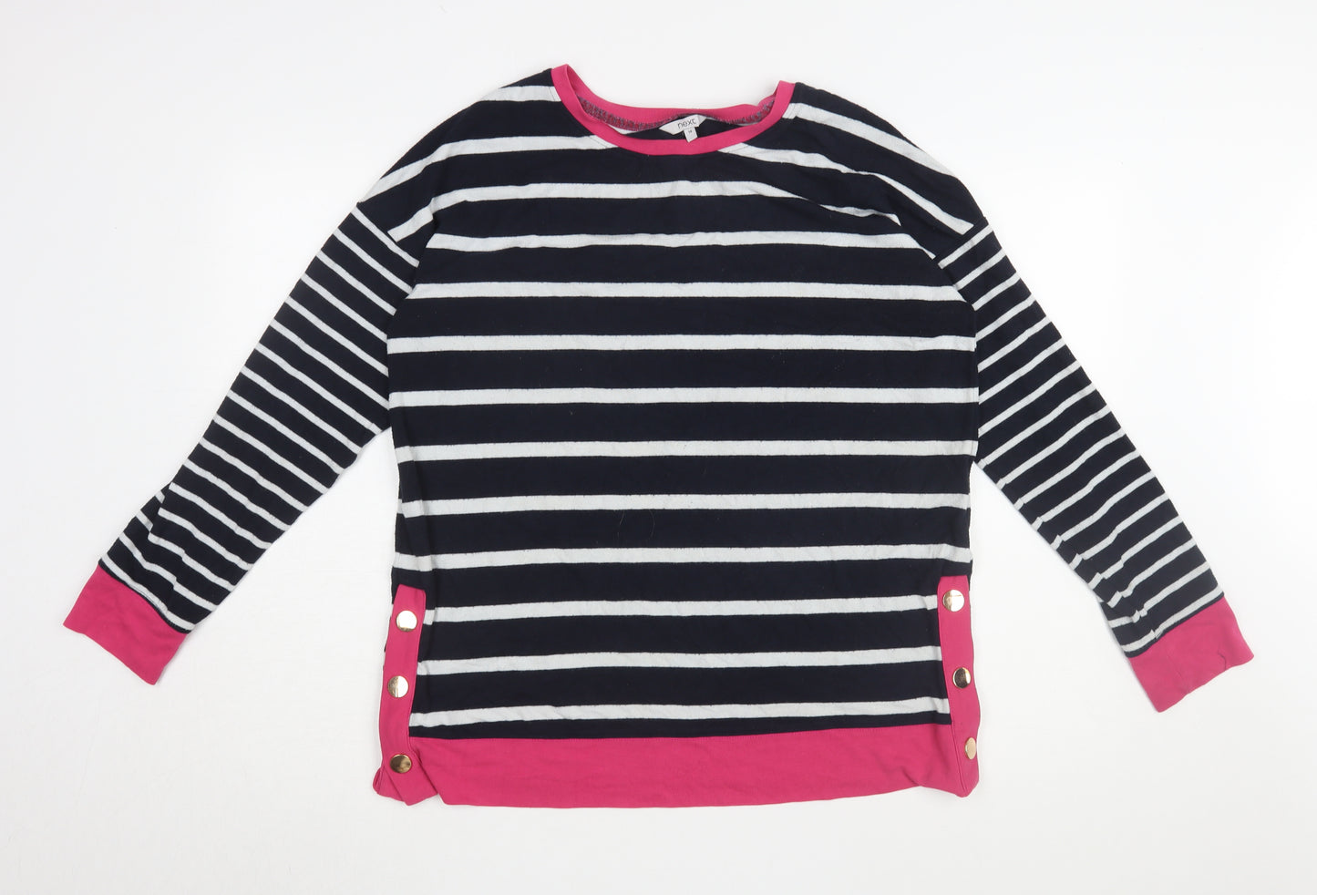 Next Women's Multicoloured Striped T-Shirt Size 14